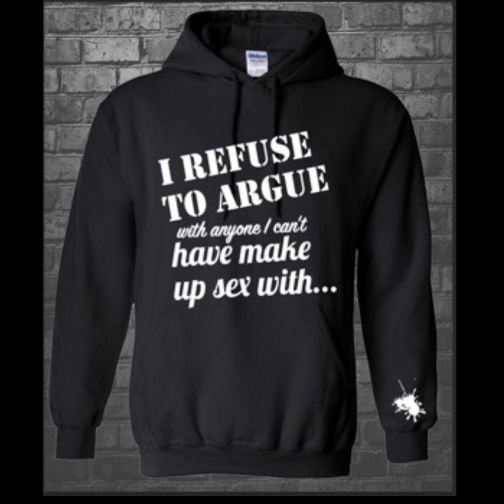 Brand New Funny Graphic Hoodie Black and White